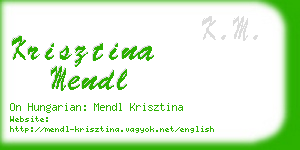 krisztina mendl business card